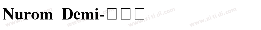 Nurom Demi字体转换